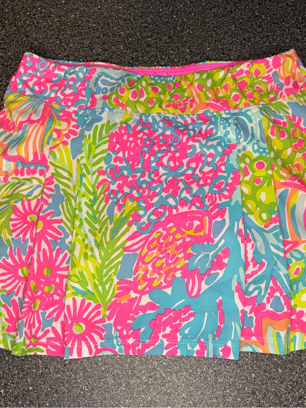 Lilly Pulitzer Pink, Aqua & Lime Floral Skort